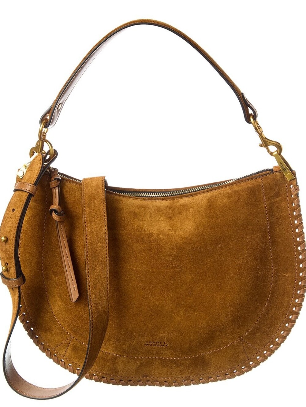 Isabel Marant Oskan Suede Hobo Bag Cognac NWT